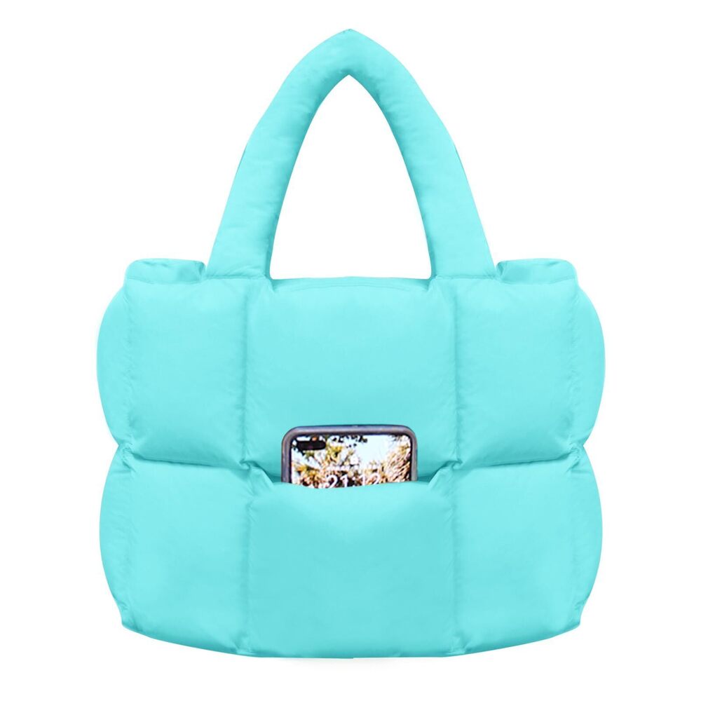1788 Puffer Tote Bag , Lightweight Quilted Puffy Shoulder Handbag